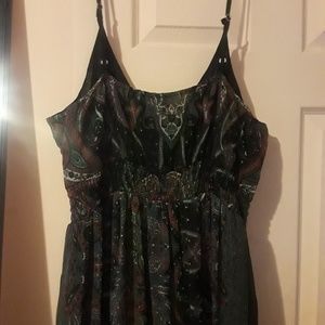 Womens Spaghetti strap multi Colored Maxi Dress